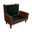 Ver imagem 4 de Kit Cabeceira Mirage + Calçadeira Baú Felix Solteiro 100cm Suede - Ecotec Decor:Marrom