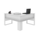Ver imagem 7 de Mesa Escrivaninha para Escritório 136x74cm Angular Me4145 Branco