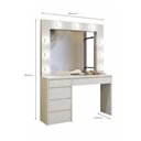 Ver mais imagens de Penteadeira Camarim Berlim com Espelho e LED 136 cm Off White - Mavaular