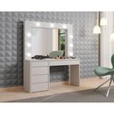Ver imagem 7 de Penteadeira Camarim Berlim com Espelho e LED 136 cm Off White - Mavaular