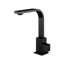 Ver imagem 1 de Torneira Quadrada Luxo Advance Preta Bancada C-100 Tubo Baixo 23Cm