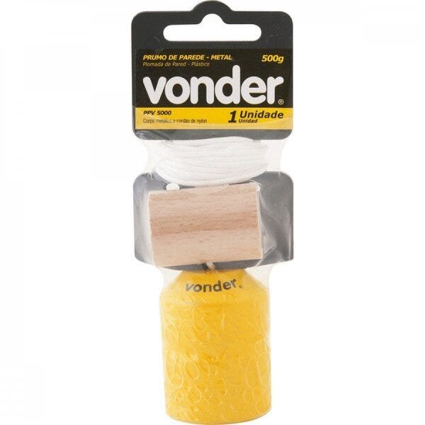 Prumo de parede de metal 500 g Vonder - 2