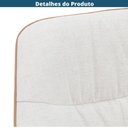 Ver imagem 5 de Poltrona Giratória Louvre Fratini Composê em Poliuretano (pu) Caramelo e Tecido Nude Base Aço
