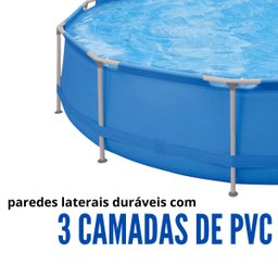 Piscina Estruturada Redonda 10550 Litros 4.2m X 84cm Reforçada Azul + Filtro 110v Importway Iwpi-003 - 5 Piscina Estruturada Redonda 10550 Litros 4.2m X 84cm Reforçada Azul + Filtro 110v Importway Iwpi-003 - 5