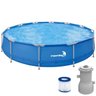 Piscina Estruturada Redonda 10550 Litros 4.2m X 84cm Reforçada Azul + Filtro 110v Importway Iwpi-003 - 1