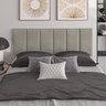 Cabeceira Casal Queen Estofada Para Cama Box Luxo 1,6m: Bege - 2