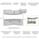 Ver imagem 5 de Armário De Cozinha Completa De Canto Branco/preto