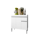 Ver imagem 3 de Balcão Tatiane 1,00 Branco - Vrk Comercio On-Line