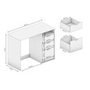 Ver mais imagens de Escrivaninha Kappesberg 3 Gavetas 1 Prateleira Branco Brilho