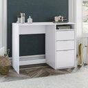 Ver imagem 1 de Escrivaninha Kappesberg 3 Gavetas 1 Prateleira Branco Brilho