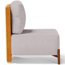 Ver imagem 6 de Poltrona Decorativa Sala de Estar Living Pés Madeira Hungria L02 Couríssimo Whisky Linho Bege - Lyam