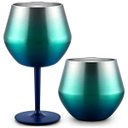 Ver imagem 2 de Taça Copo Termico 2 em 1 Inox Drink Vinho Bebida Cocktail Praia Piscina Resistente Lazer Moderno Fes
