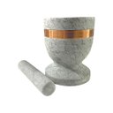 Ver imagem 2 de Pilão de Pedra Sabão Natural Gigante com Acabamento em Cobre