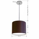 Ver imagem 2 de Lustre Luminária Pendente Vivare Free Lux Pe-4105cz Cúpula em Tecido 20x22cm