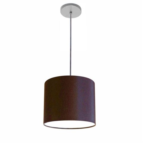 Lustre Luminária Pendente Vivare Free Lux Pe-4105cz Cúpula em Tecido 20x22cm
