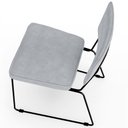 Ver imagem 7 de Cadeira Decorativa Estofada Para Sala De Jantar Allana L02 Suede Cinza - Lyam Decor