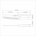 Ver imagem 4 de Faca Santoku Tramontina Premium com Lâmina Aço Inox Cabo Polipropileno Branco 7pol Tramontina