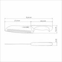 Ver imagem 2 de Faca Santoku Tramontina Premium com Lâmina Aço Inox Cabo Polipropileno Branco 7pol Tramontina
