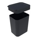 Ver imagem 1 de Lixeira 2,5 Litros Preto com Tampa Open/Stop Cozinha Banheiro