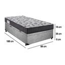 Ver mais imagens de Cama Box Baú Solteiro Suede + Colchão de Espuma D33 - Sereneprime - 88cm Cinza