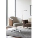 Ver imagem 7 de Poltrona Julia Giratoria Base Aluminio - Nobly Decor Bege/Couro Marrom
