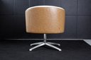 Ver imagem 3 de Poltrona Julia Giratoria Base Aluminio - Nobly Decor Bege/Couro Marrom