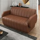 Ver imagem 1 de Sofá 3 Lugares Decorativo 168cm Túlio Madeira Sintético Pu K01 - D’Rossi