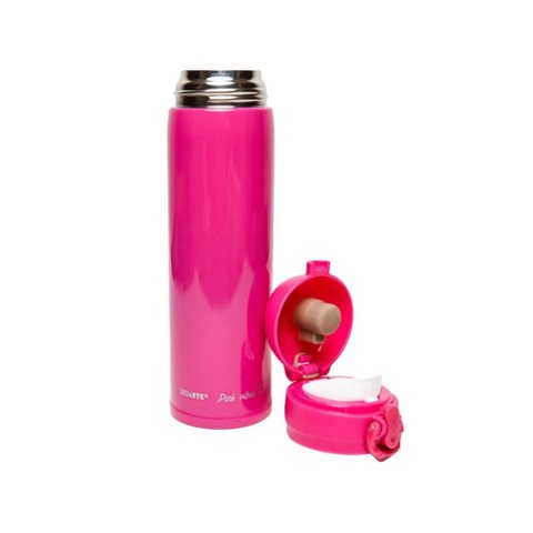 Garrafa Térmica 340ml Escola Lancheira Pink Vibes Leoarte