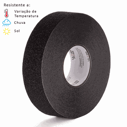 Fita Antiderrapante 50 Mm X 30 Metros - Preta - 3