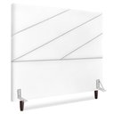 Ver imagem 1 de Cabeceira Queen 160 Cm com Frame Cristal Suede Branco Artte