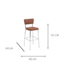 Ver imagem 3 de KIT 3 BANQUETAS HAIDÊ GOURMET PARA BANCADA-ASSENTO FACTO FENDI