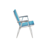 Cadeira de Praia Tramontina Samoa Alta em Alumínio com Assento Azul - 7