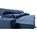 Ver imagem 5 de Sofá Retrátil e Reclinável 3,12m Luxos Cama Inbox Velusoft Azul