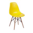 Ver imagem 2 de Conjunto Mesa Eames Eiffel Dsw Redonda Pau Ferro 120cm + 4 Cadeiras Eames Dsw - Amarela