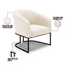 Ver imagem 4 de Kit 2 Poltronas Stella Veludo Base Industrial Preto - D’Rossi Cor Bege