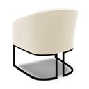 Ver imagem 5 de Kit 2 Poltronas Stella Veludo Base Industrial Preto - D’Rossi Cor Bege