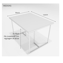 Ver imagem 2 de Conjunto Mesa de Jantar Retangular Imbuia 4 Cadeiras Estofado Riviera Industrial Branco