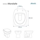Ver imagem 3 de Assento Sanitário Soft Close Mondialle Branco para Vaso Mondialle