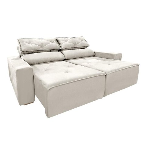 Sofá Retrátil/reclinável 1,50m Confortável Luxo Balaqui Cor:bege