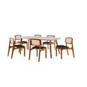 Ver imagem 2 de Conjunto de Mesa de Jantar Maia Tampo com Vidro Laqueado 160 cm 6 Cadeiras Maia Premium