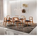 Ver imagem 1 de Conjunto de Mesa de Jantar Maia Tampo com Vidro Laqueado 160 cm 6 Cadeiras Maia Premium