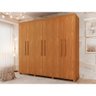 Guarda Roupa Casal Viena 6 Portas Pés Madeira Camas Fênix Nature - 4