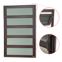 Ver imagem 2 de Basculante Alumínio 100 x 60 Elite V.Boreal Marrom Corten Brimak