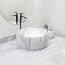 Ver imagem 3 de Kit Cuba Pia Louça Cerâmica Banheiro C/Torn e Vál Cromada 58