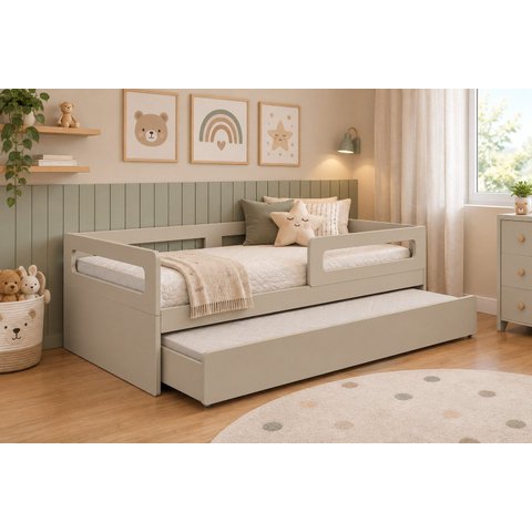 Bicama Lilo com Grades Removíveis - Cama + Auxiliar Areia