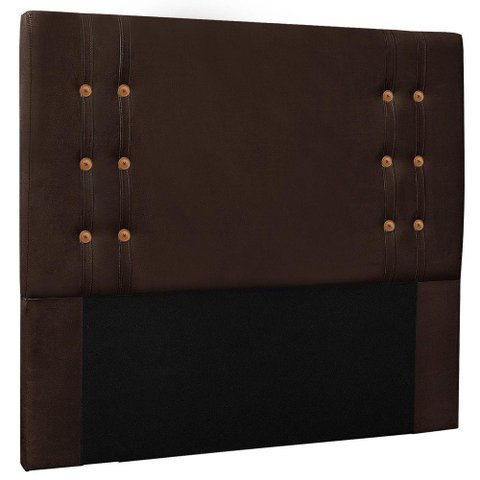 Cabeceira Estofada Box Casal Queen Size Monreale 160cm Café