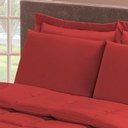Ver imagem 2 de Kit Edredom Confort Casa Dona Dupla Face Solteiro 4 Pçs com Lençol Vermelho