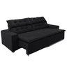 Sofá Concept 3,00 metros Retrátil e recinável com Mola Suede Light Preto- Sofá na Web - 1