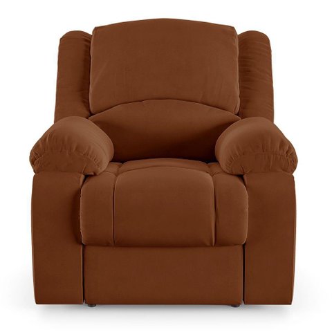 Poltrona do Papai Reclinável Sala de Cinema Barcelona Elétrica Touch Usb Veludo Terracota