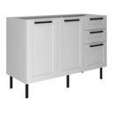 Ver imagem 5 de Armário Balcão de Cozinha 120cm S/tampo com 2 Portas e 3 Gavetas 100% Mdf Phoenix Móvel na Caixa